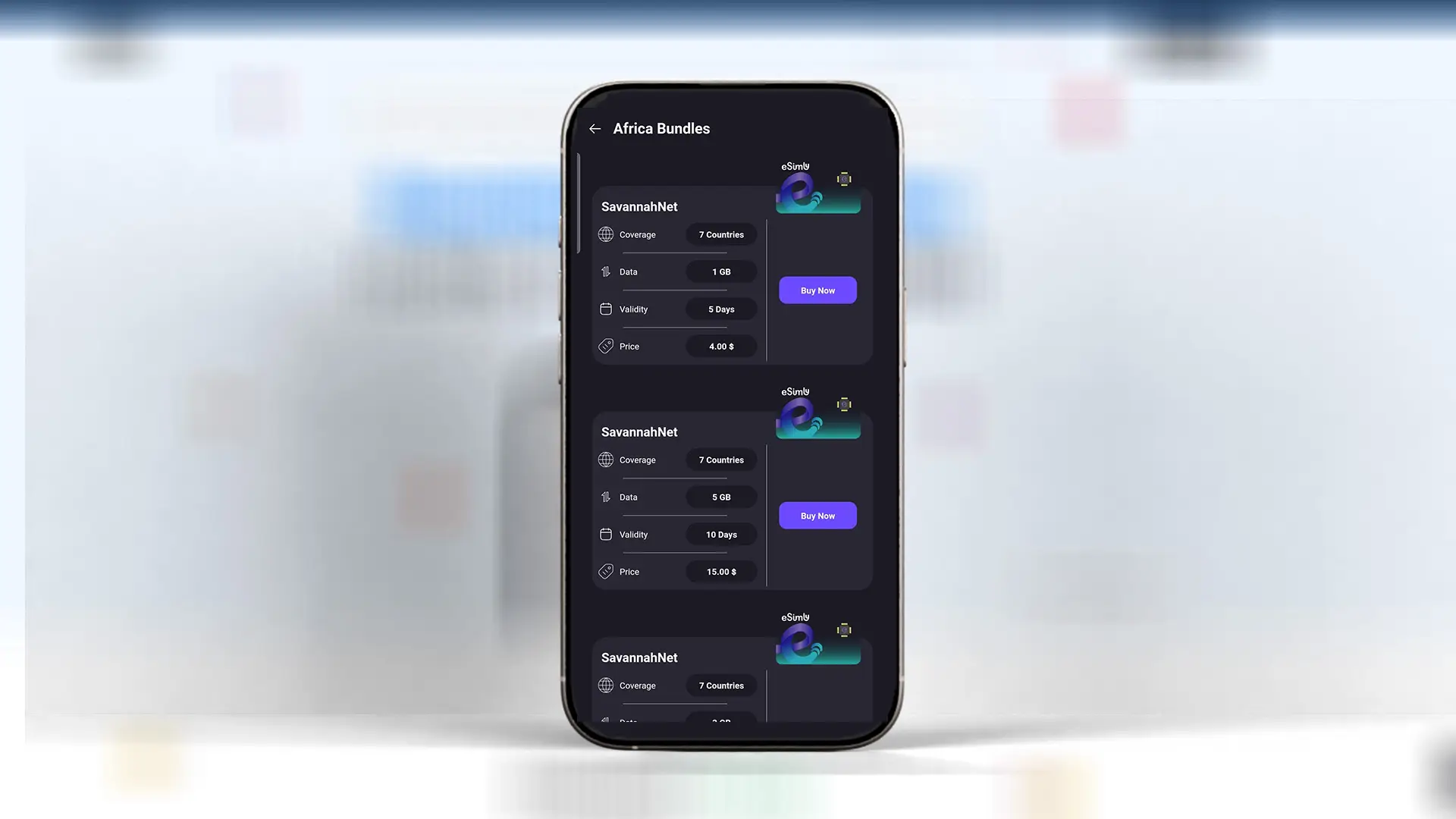 Esimly Application & Dashboard