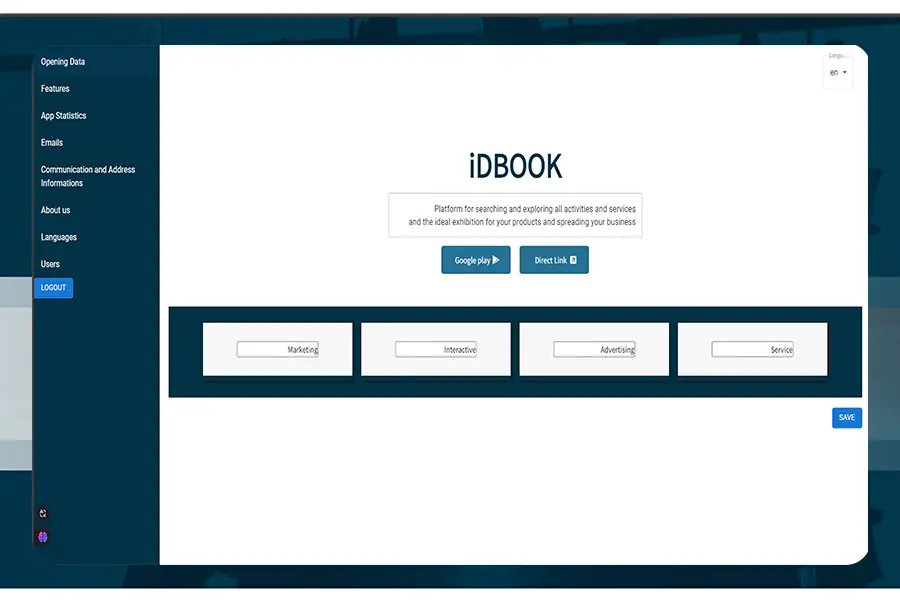 iDBOOK Realtime Application with Landing page