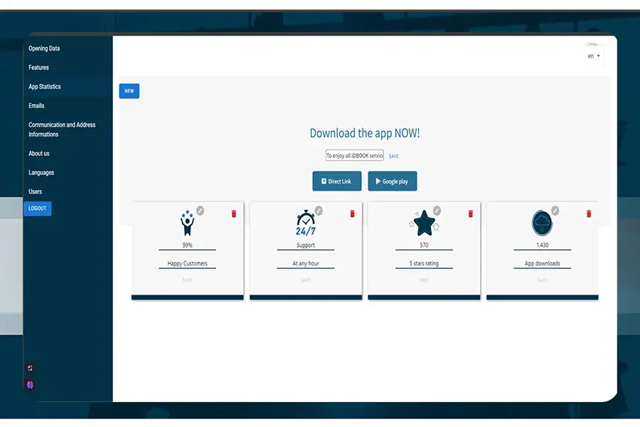 iDBOOK Realtime Application with Landing page